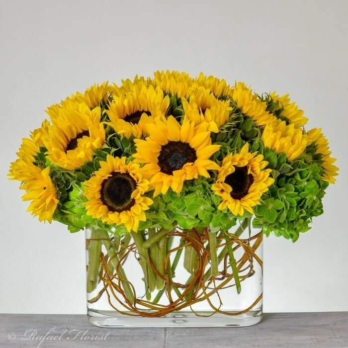 cb235438 sunflowers flower arrangement - Succulent delivery sf
