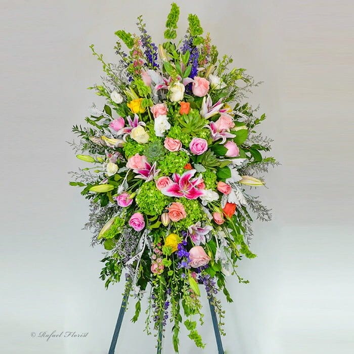 Unique Beauty, Funeral Flower Easel Spray