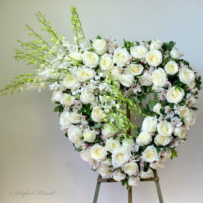 White Roses & Orchids Hearts White Roses & Orchids Hearts