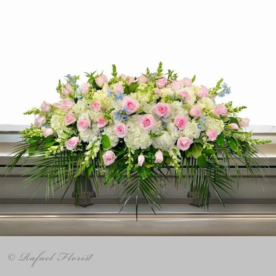 funeral casket flowers