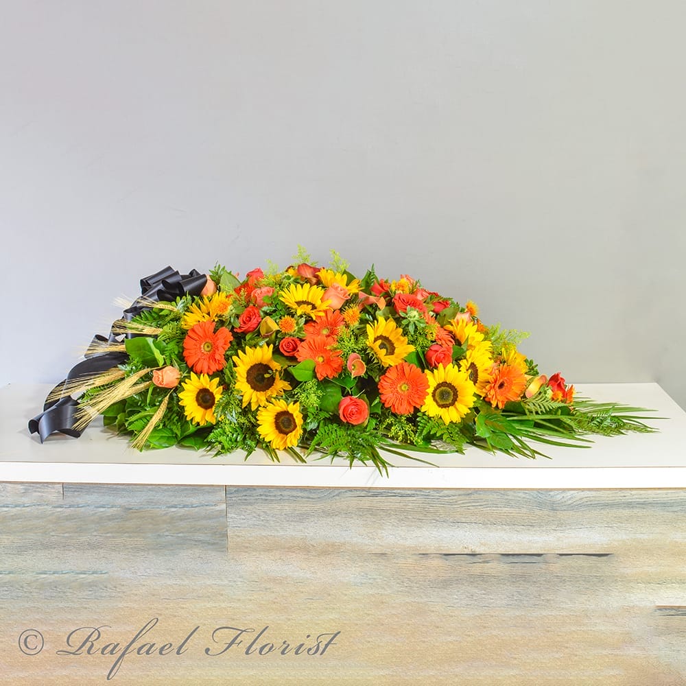 Orange Gerbera Funeral Spray